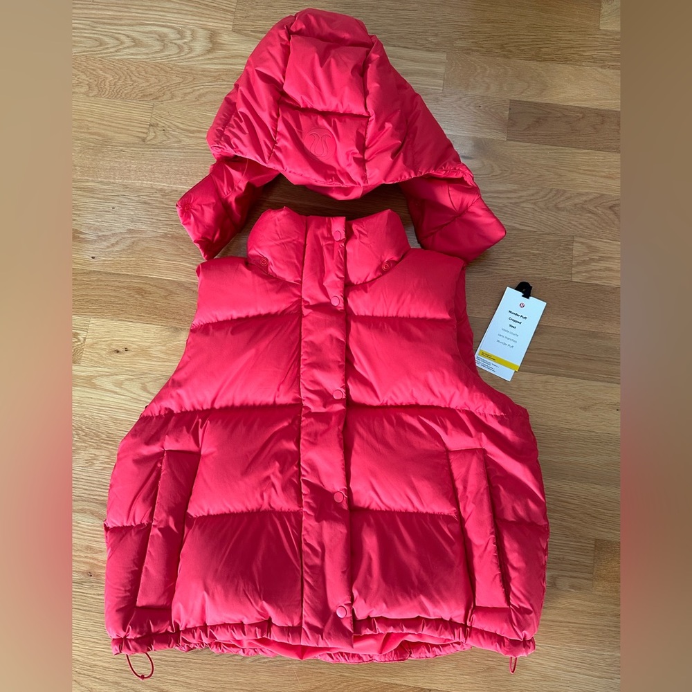 EUC Lululemon Wunder Puffer Cropped Vest GRRD-Grenadine Red